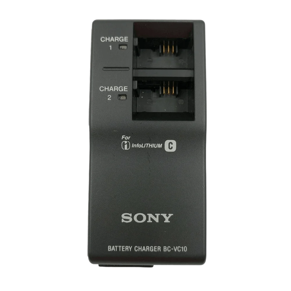 Carregador Sony Bc-vc10 Duplo Para Sony Np-fc10 E Np-fc11 bivolt