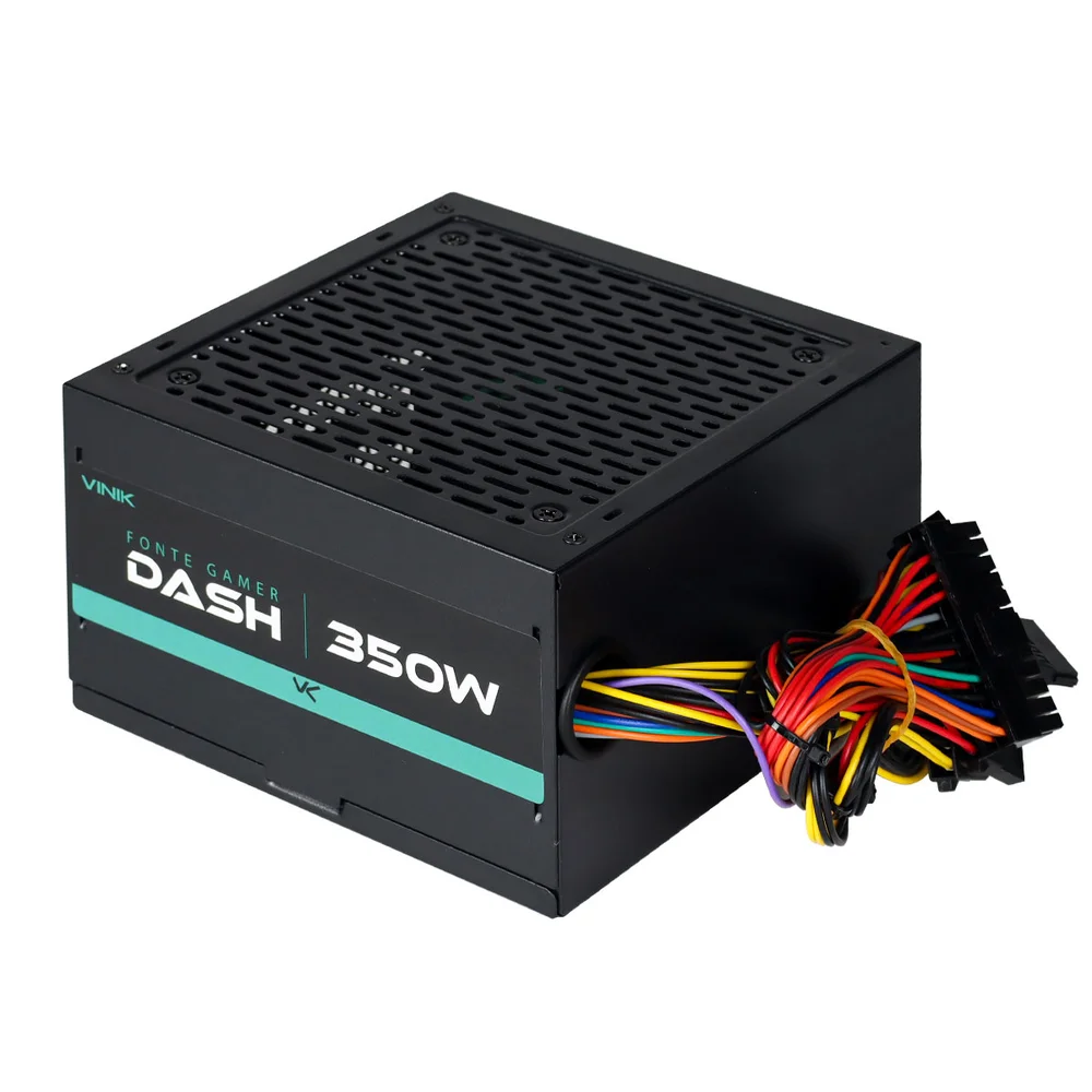 Fonte Vinik Dash Gamer, 350W, 110-230V, Preto - VFG350W P Fonte Vinik Dash Gamer, 350W, 110-230V, Preto - VFG350W P