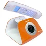 Telefone Digital Sem Fio Vtech Com Secretária Eletrônica Retro Phone Laranja