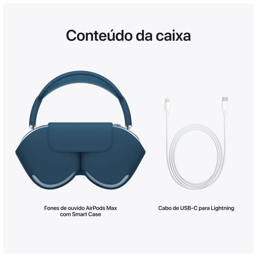 Fone de Ouvido Sem fio Apple Airpods Max Sky Blue