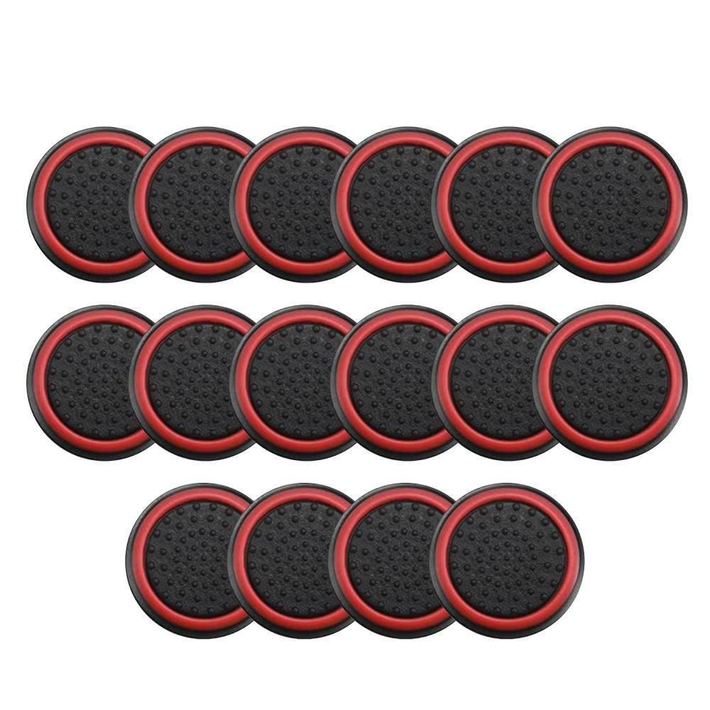 8 Pares De Grips P/ Controle Anti Derrapante Silicone Botão Analógico Do Joystick Cor: Vermelho.