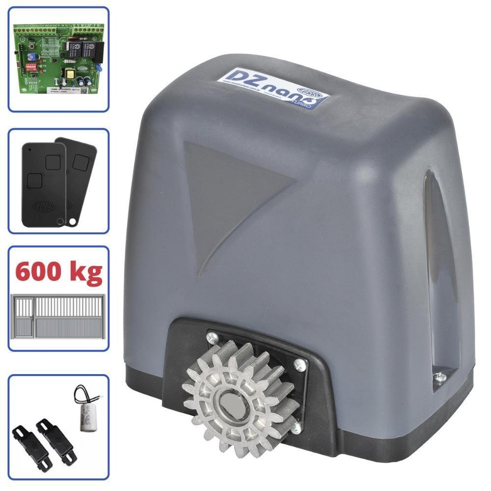 Kit Motor Portão Rossi Deslizante Dz Nano 36, Para Portões 600kg, Com 2 Controles, 220V