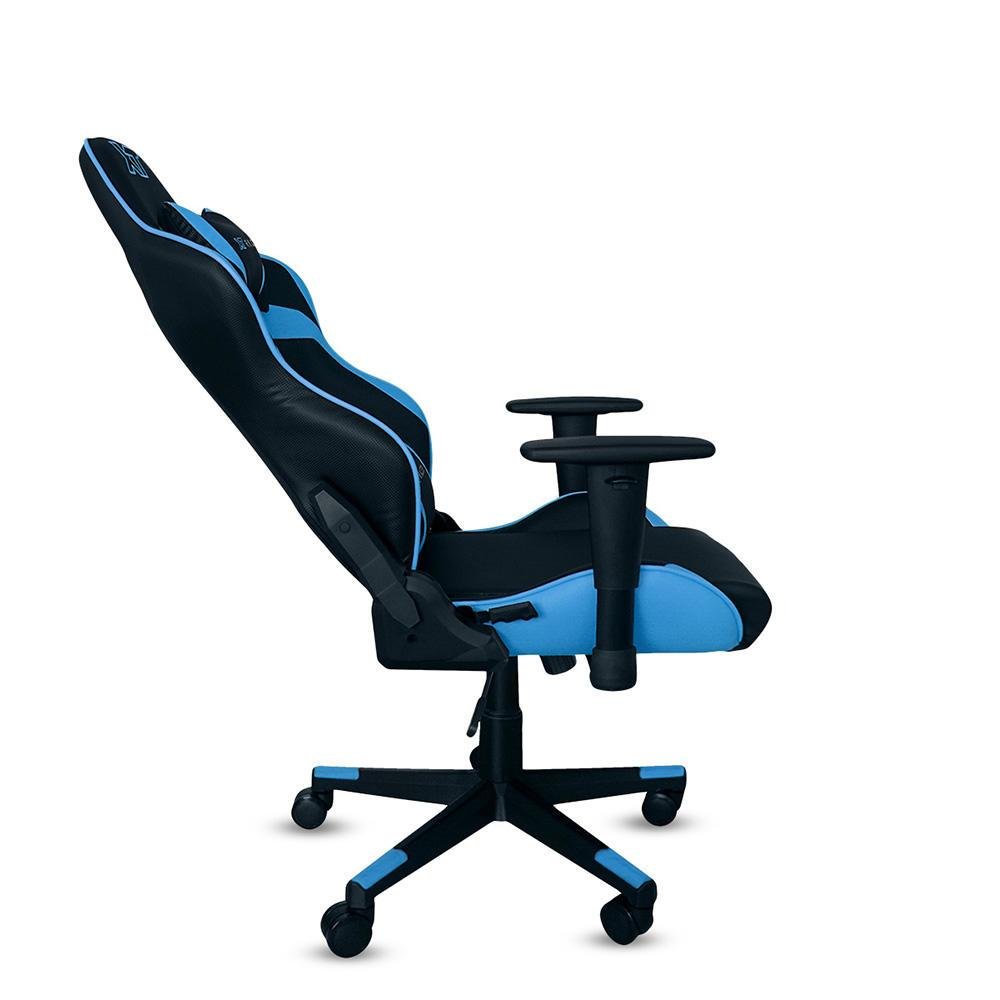 Cadeira Gamer XT Racer Viking, Reclinável, Ergonômica, Couro Sintético, Preto e Azul Cadeira Gamer XT Racer Viking, Reclinável, Ergonômica, Couro Sintético, Preto e Azul