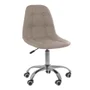 Cadeira Office Oficial Eiffel Botonê, Ajustável, Base Giratória, Bege