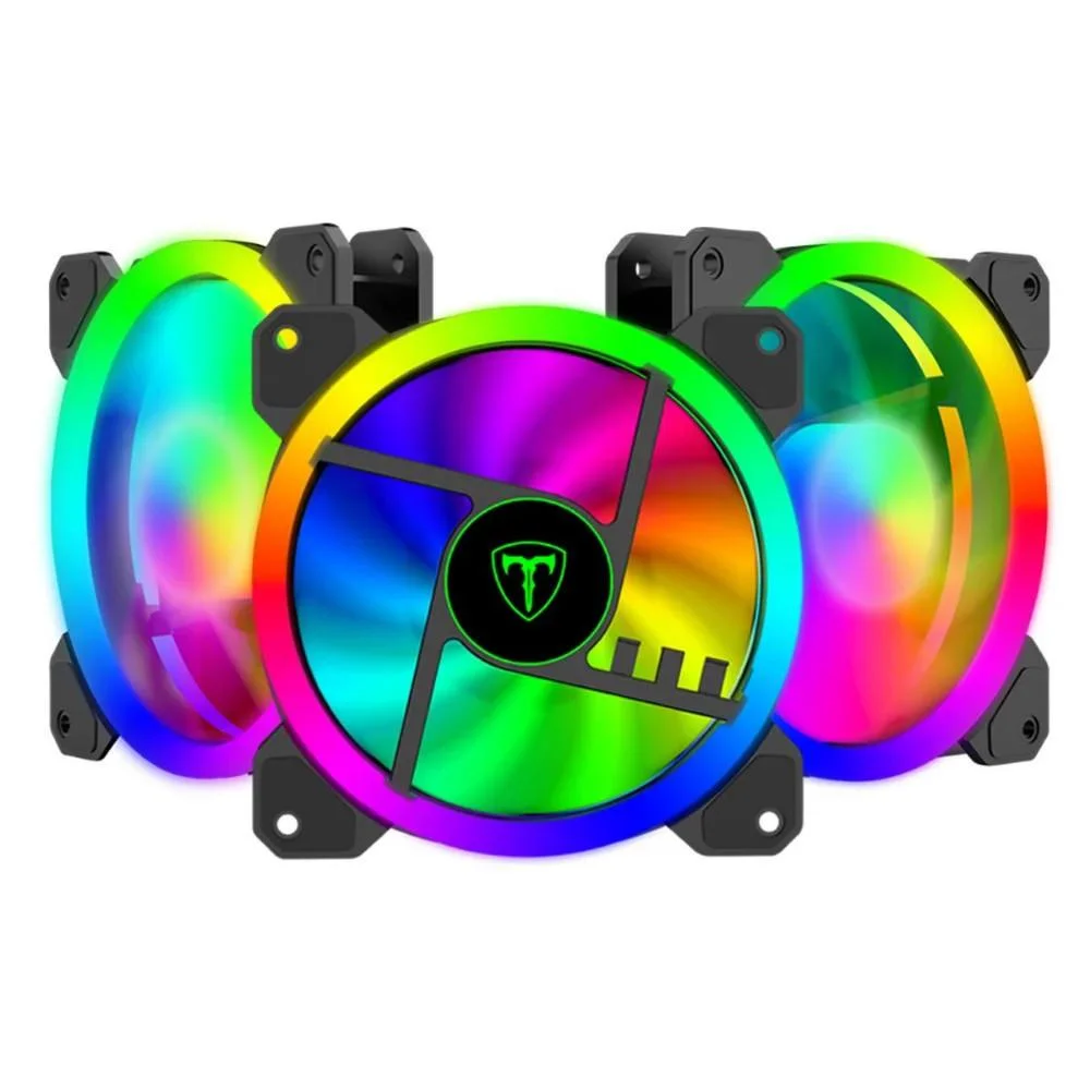 3 Fans Tdagger 120x25Mm RGB Preto TTGF513 KaBuM