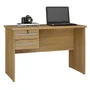 Mesa Escrivaninha Pc Computador Home Office Estudo Cpu 2 Gaveta Quarto Escritório Mdf Marrom Madeira