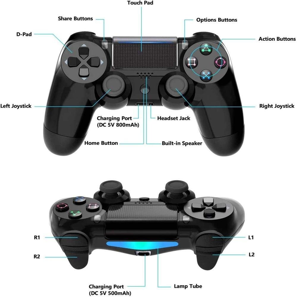 Controlador Sem Fio Compatível Com Ps 4, Double Vibration, Altomex Controlador Sem Fio Compatível Com Ps 4, Double Vibration, Altomex
