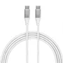 Cabo Usb-c Para Usb-c Hard Cable Em Poliéster Branco Iwill