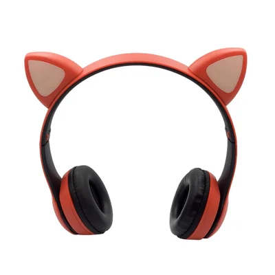 Fone De Ouvido Orelha De Gato Vermelho Booglee