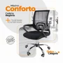 Cadeira De Escritorio, Begonia Tela Mesh, Ergonomica Giratoria