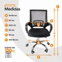 Cadeira De Escritorio, Begonia Tela Mesh, Ergonomica Giratoria