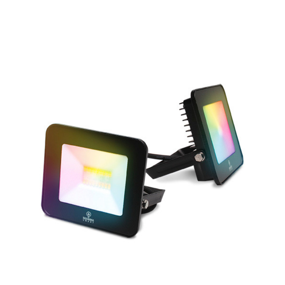 Refletor Taschibra, Smart Led, Wi-fi, 20w, Inteligente Cct+rGB, Preto - Bivolt