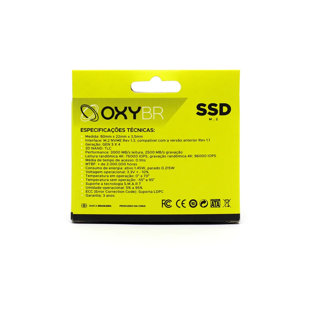 Ssd M.2 2280, Nvme 256GB, Oxybr Ssd M.2 2280, Nvme 256GB, Oxybr