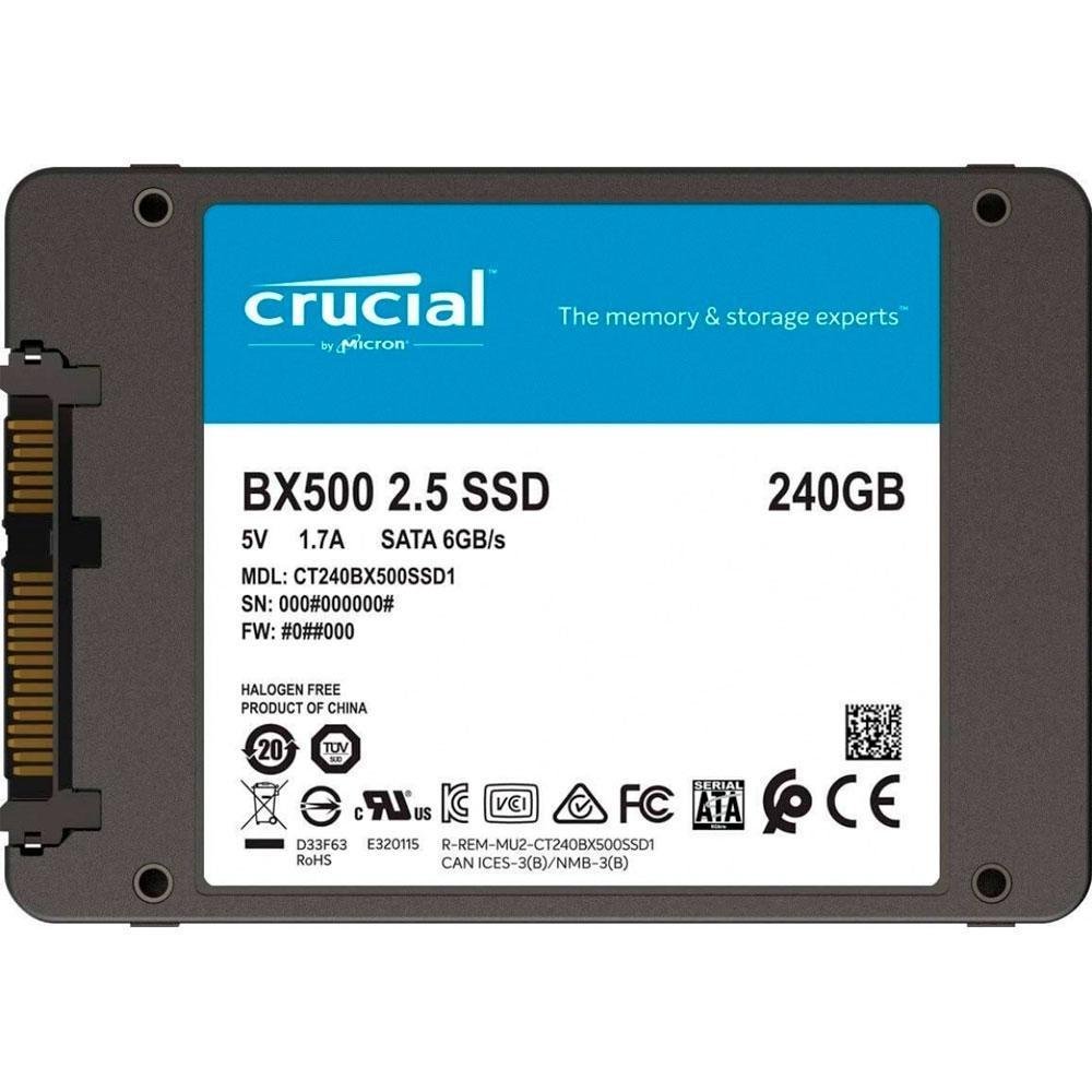 SSD Crucial BX500, 240 GB - CT240BX500SSD1 | KaBuM!
