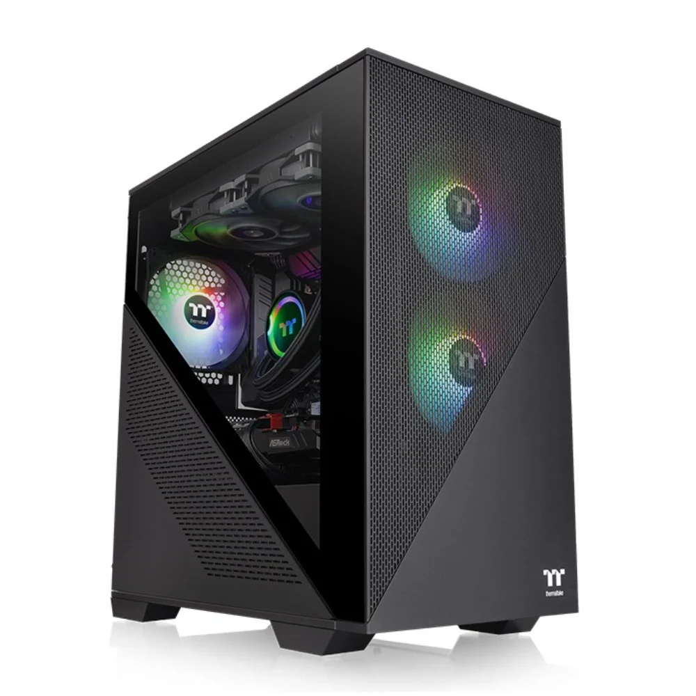 Gabinete Thermaltake Divider 170 TG, Mid-Tower, ArGB, M-ATX, Vidro, Com 2 Fans, Black Edition - Ca-1s4-00s1wn-00 Gabinete Thermaltake Divider 170 TG, Mid-Tower, ArGB, M-ATX, Vidro, Com 2 Fans, Black Edition - Ca-1s4-00s1wn-00