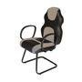 Cadeira Gamer Design Office Móveis Interlocutor, Linha Gamer Racing, até 120 kg, Bege