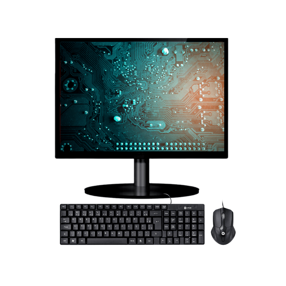 Computador Option Info Completo, Intel Core I3 4130, 4GB, SSD 240GB, Windows 10 Pro + Monitor 19 Full HD + Kit Computador Option Info Completo, Intel Core I3 4130, 4GB, SSD 240GB, Windows 10 Pro + Monitor 19 Full HD + Kit