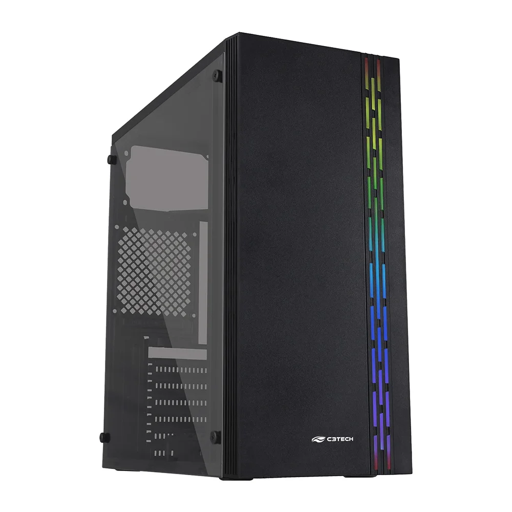 Gabinete Gamer C3tech Mt-g230bk Usb Lateral Acrílico S/fonte Gabinete Gamer C3tech Mt-g230bk Usb Lateral Acrílico S/fonte