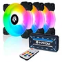 Kit 3 Cooler Fan LED RGB, 120Mm, Com Controlador, Gabinete, Pc Gamer, Ventoinha - Fc1306