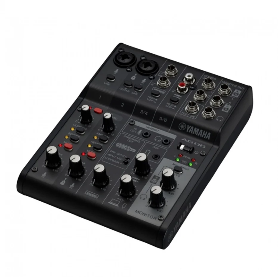 Mesa De Som Yamaha Ag06mk2 USB Preto KaBuM