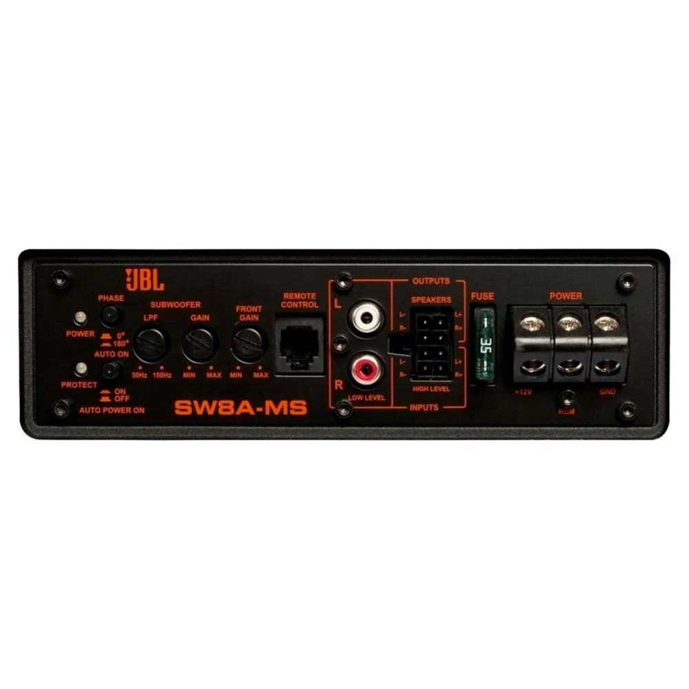 Subwoofer Ativo JBL, Sw8a-ms, Slim, Automotivo 8 Polegadas, 200WRMS