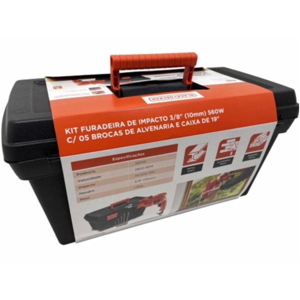 Cbbr Kit2 Kit Furadeira Impacto Black&decker 3/8
