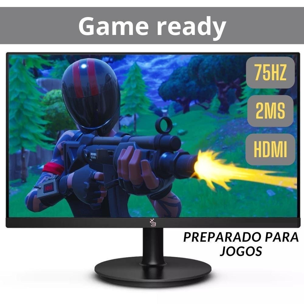 Monitor HQ 19.5HQ-LED+, 19.5" LED Widescreen, 75hz, 2ms, 1600x900, HDMI, VESA, Ajuste De Inclinação Monitor HQ 19.5HQ-LED+, 19.5" LED Widescreen, 75hz, 2ms, 1600x900, HDMI, VESA, Ajuste De Inclinação