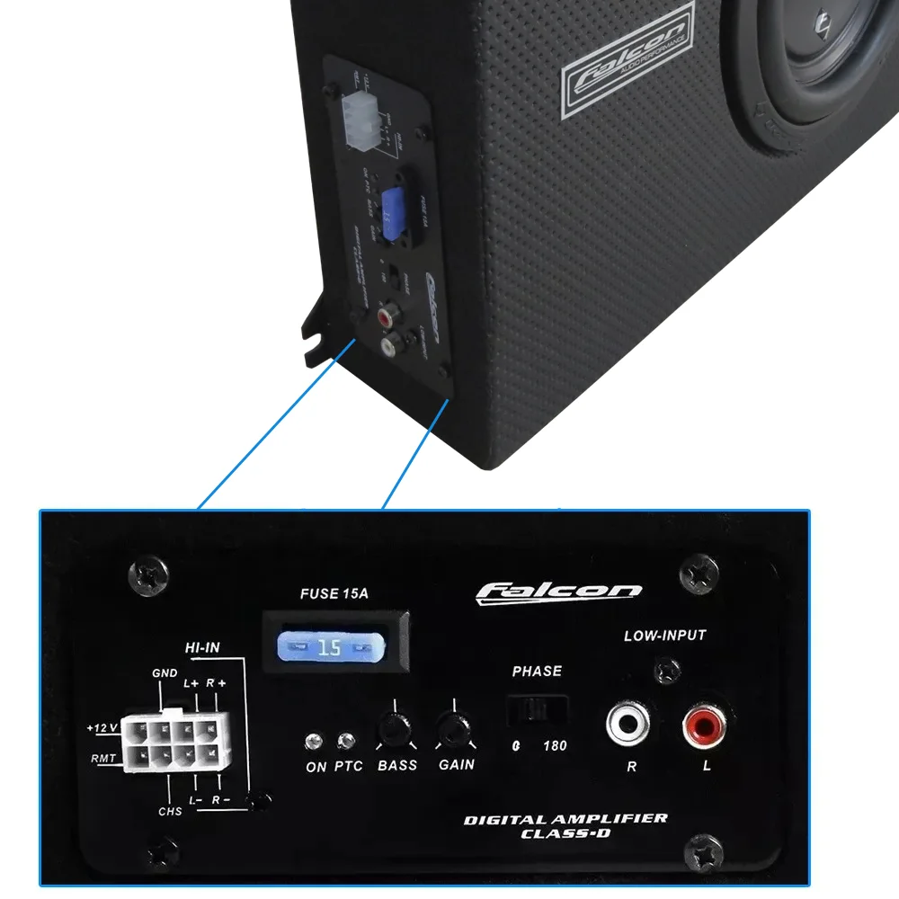 Caixa Amplificada Falcon Xs2008 8 Polegadas Slim