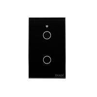 Interruptor  Ekaza, 2 Botões, Vidro, Wi-fi+bte+rf - Eknh-t107-2 - Preto