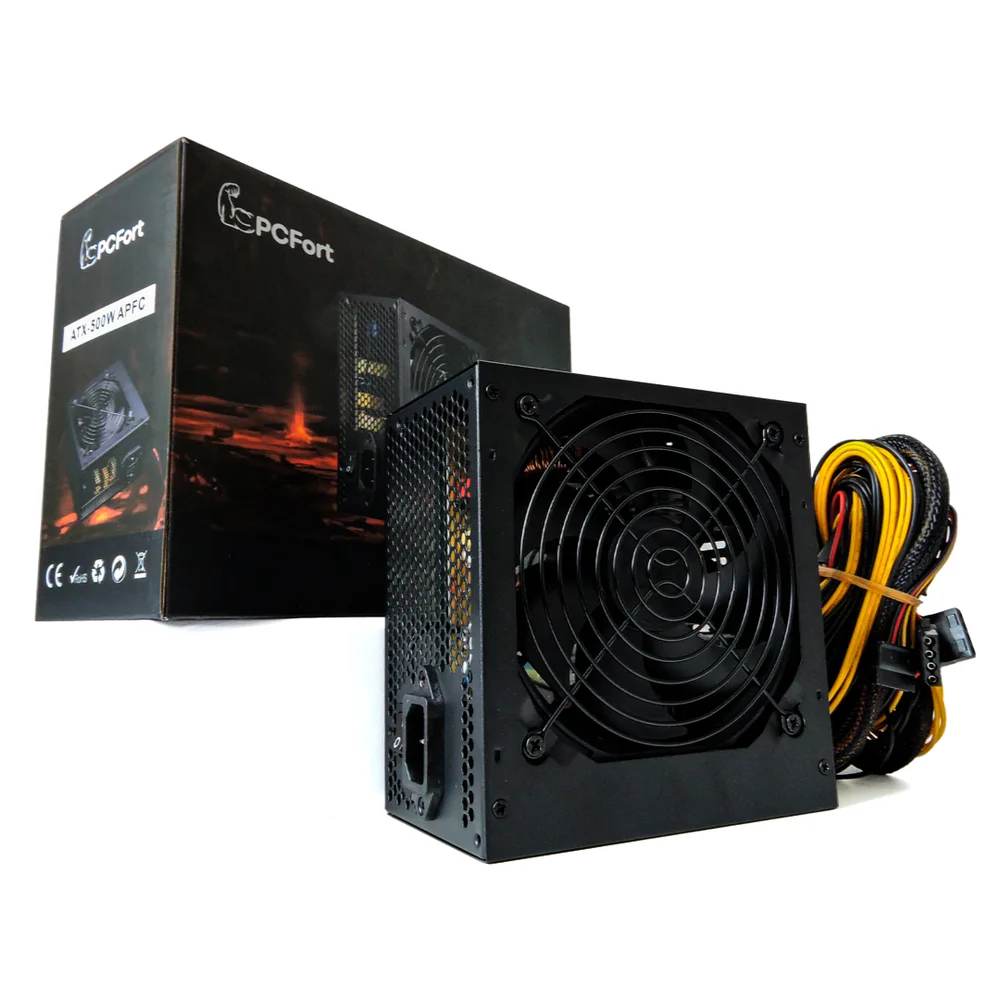 Fonte Pcfort, 500W, 80 Plus Bronze, Automática, PFC Ativo Fonte Pcfort, 500W, 80 Plus Bronze, Automática, PFC Ativo