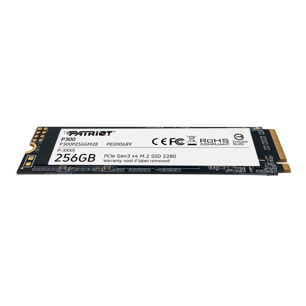 SSD Patriot P300, 256GB, M.2 2280 Pcie 3x4 NVMe 1.3, Leitura 1700MB/s E Grav. 1100MB/s - P300p256gm28 SSD Patriot P300, 256GB, M.2 2280 Pcie 3x4 NVMe 1.3, Leitura 1700MB/s E Grav. 1100MB/s - P300p256gm28