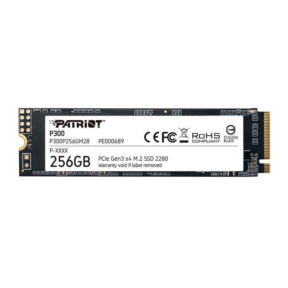 SSD Patriot P300, 256GB, M.2 2280 Pcie 3x4 NVMe 1.3, Leitura 1700MB/s E Grav. 1100MB/s - P300p256gm28 SSD Patriot P300, 256GB, M.2 2280 Pcie 3x4 NVMe 1.3, Leitura 1700MB/s E Grav. 1100MB/s - P300p256gm28