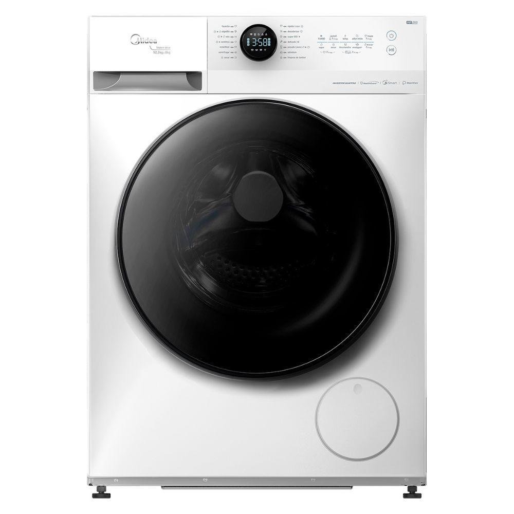 Lava E Seca Midea Healthguard Smart 12,5kg,Mf200d125wb/wk, Branca, Com 14 Programas E WIFI, 220v Lava E Seca Midea Healthguard Smart 12,5kg,Mf200d125wb/wk, Branca, Com 14 Programas E WIFI, 220v