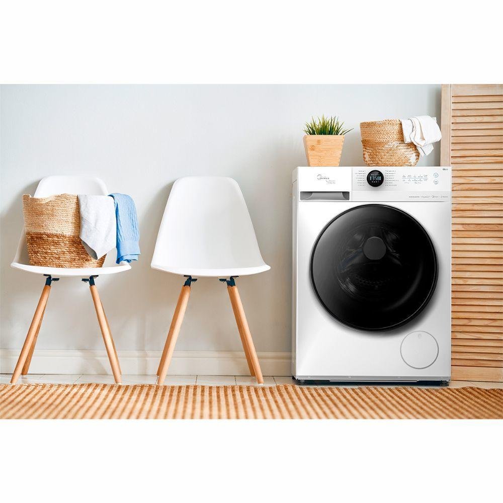 Lava E Seca Midea Healthguard Smart 12,5kg,Mf200d125wb/wk, Branca, Com 14 Programas E WIFI, 220v Lava E Seca Midea Healthguard Smart 12,5kg,Mf200d125wb/wk, Branca, Com 14 Programas E WIFI, 220v