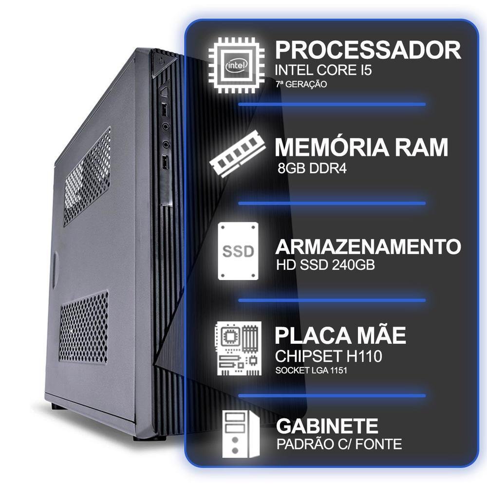 Computador Intel Core I5 7 Geraço 8GB KaBuM