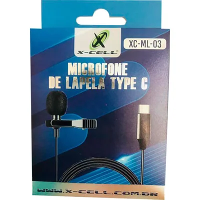 Microfone De Lapela Typec Stereo Xcml03 KaBuM
