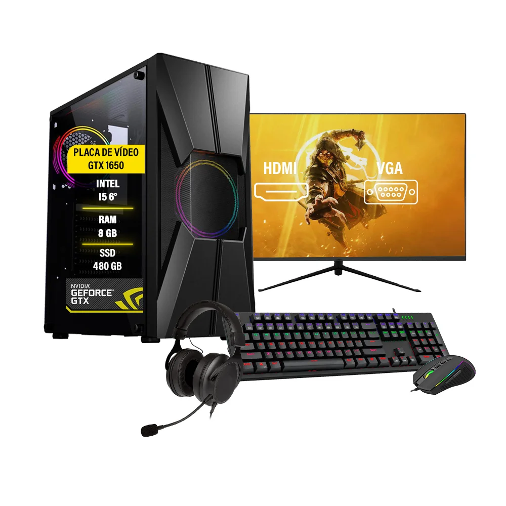 PC Gamer I5 6400 Gtx 1650 4GB SSD 480GB KaBuM