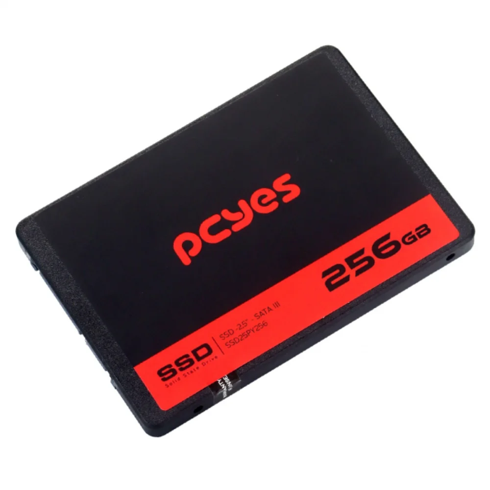 SSD PCYES, 256GB, SATA III, TLC 3D, Leitura: 550MB/s, Gravação: 400MB/s - SSD25PY256E SSD PCYES, 256GB, SATA III, TLC 3D, Leitura: 550MB/s, Gravação: 400MB/s - SSD25PY256E