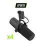 Kit 4 Microfones Shure Sm7b, Estúdio, Rádio, TV E Podcast - Dinâmico