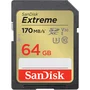 Cartão Sdxc 64GB, Sandisk Extreme 4k 170mb/s Uhs-i,V30, U3,Classe 10