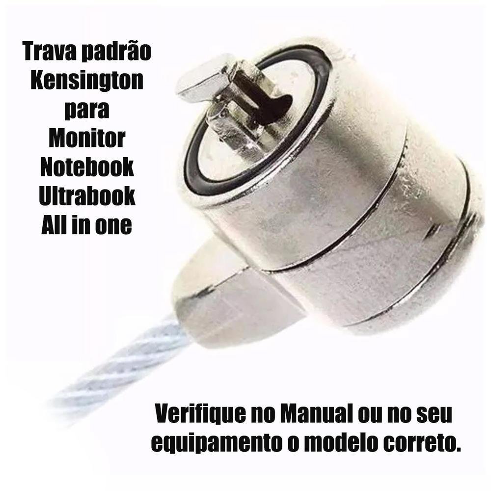 Trava Mbtech, de Cabo De Aço para Notebook, Monitor Trava Mbtech, de Cabo De Aço para Notebook, Monitor
