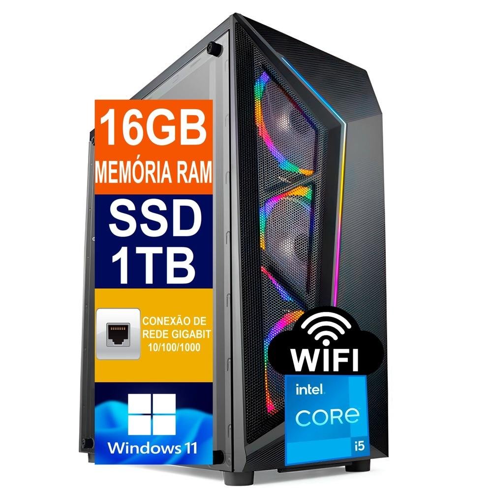 PC I5 10400 16GB DDR4 SSD 1TB M2 KaBuM
