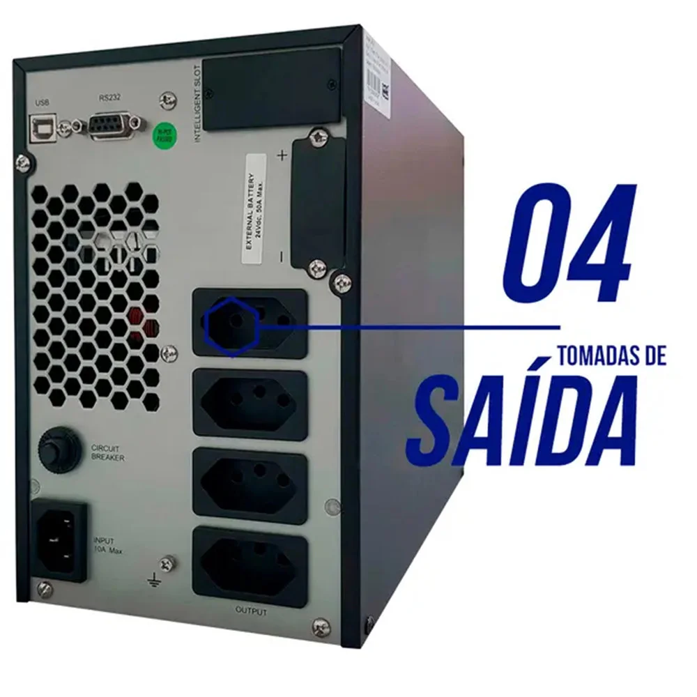 Nobreak Ts Shara UPS Senno VT, 1000VA, 900W, USB, Mono/220/220V - 6870