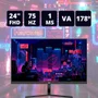 Monitor Gamer HQ Premium 24 Pol. Full HD, 1Ms, 75Hz, VA, AMD Freesync, HDMI - Gp24v175