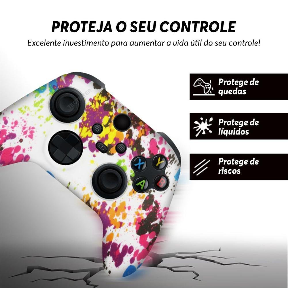 Capa Capinha Case Skin Para Controle De Xbox Series S X - Branco Capa Capinha Case Skin Para Controle De Xbox Series S X - Branco