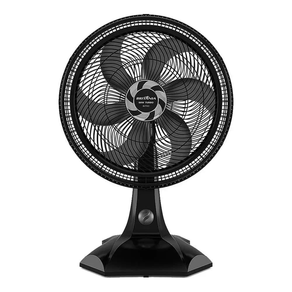Ventilador Mesa Britânia Bvt301, 30cm, 60W, Preto, 220v Ventilador Mesa Britânia Bvt301, 30cm, 60W, Preto, 220v