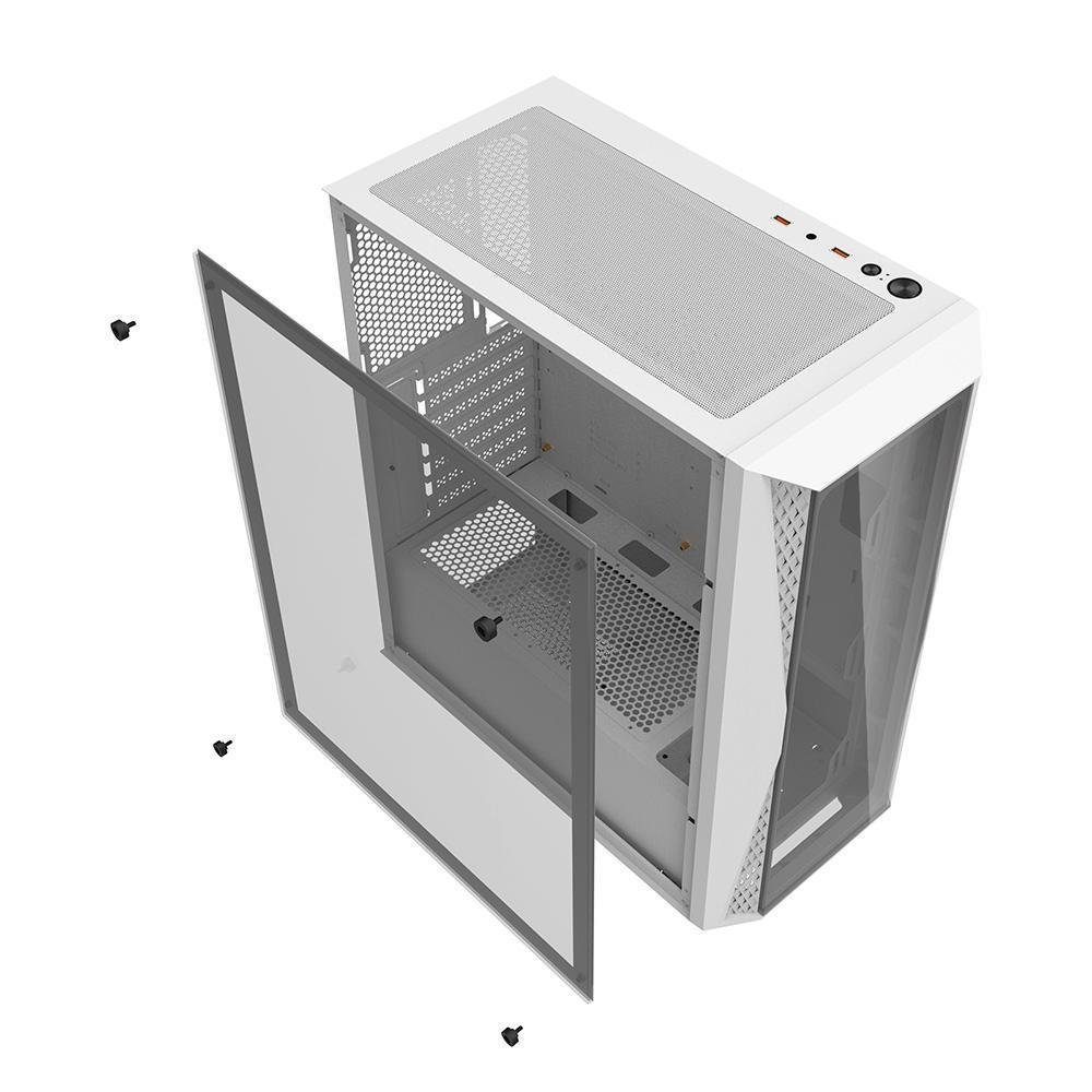 Gabinete Gamer Hyrax Hgb600w, FULL Tower, Lateral De Vidro Gabinete Gamer Hyrax Hgb600w, FULL Tower, Lateral De Vidro