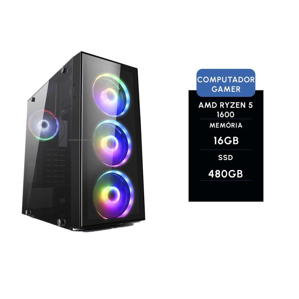 PC Gamer BRX AMD Ryzen 5 16GB SSD 480GB KaBuM