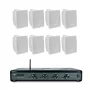 Kit Amplificador Frahm Slim 4500 G5 + 4 Pares, Jbl C521p, Branco