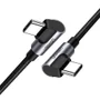 Cabo Dados Carregamento Ugreen, USB C, Angular Macho 2m, Preto